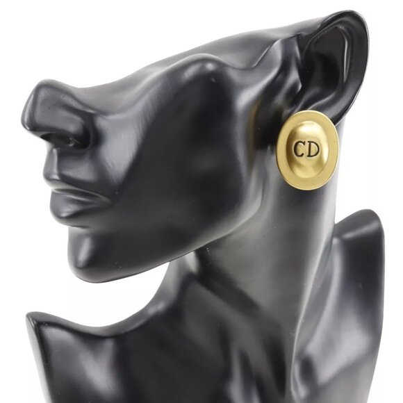 Dior Earring vintage Plated Gold 19.4g Women